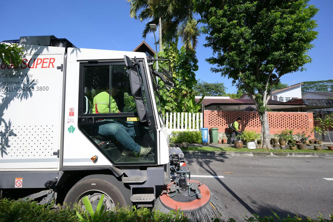 Road-sweeping vehicles to replace manual cleaning in more private landed estates