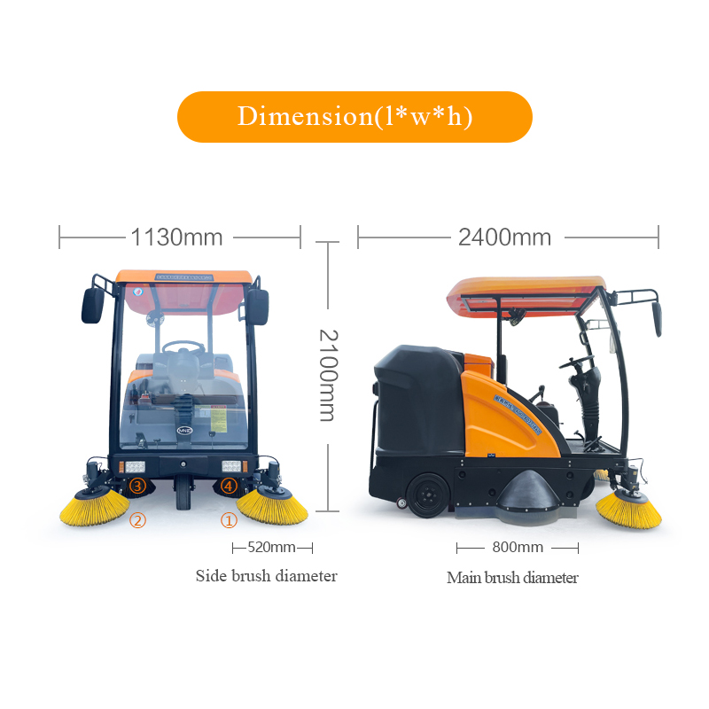 SQS22 Semi-enclosed ride-on floor sweeper