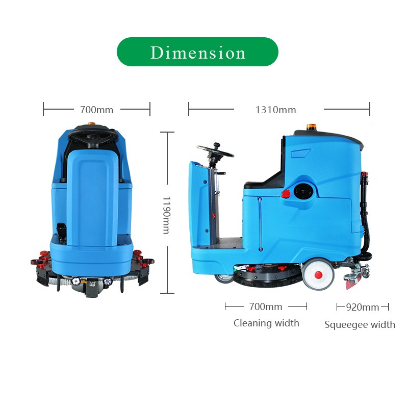 SWX21 Ride-on floor scrubber