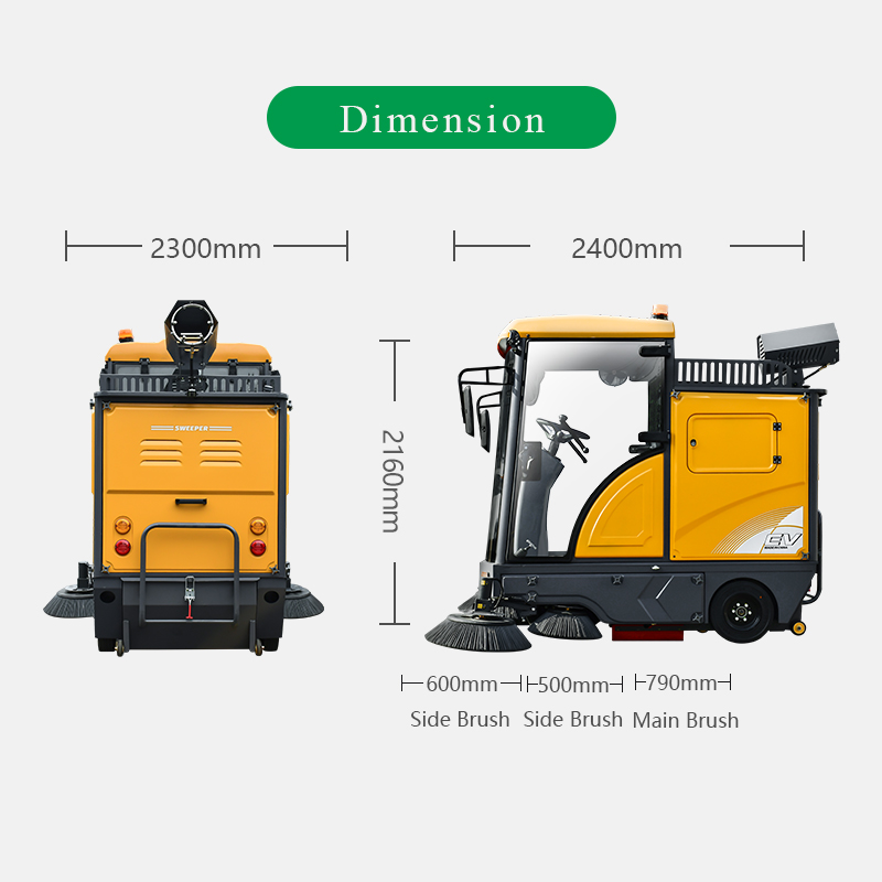 SQS33 Vacuum-only ride-on floor sweeper