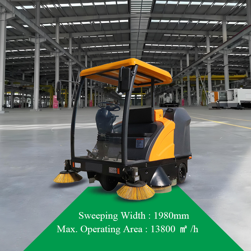 SQS22 Semi-enclosed ride-on floor sweeper